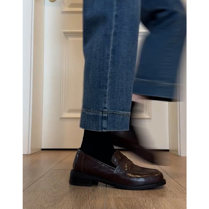 Dame klassiske læder slippers med tidløst stil Stilla