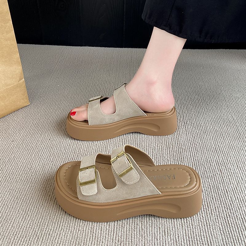 Dame platform-sandaler med justerbart remdesign og komfortabel dæmpning Stilla