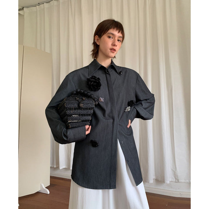 Dame stilfuld Overshirt-jakke med mode detaljer Stilla