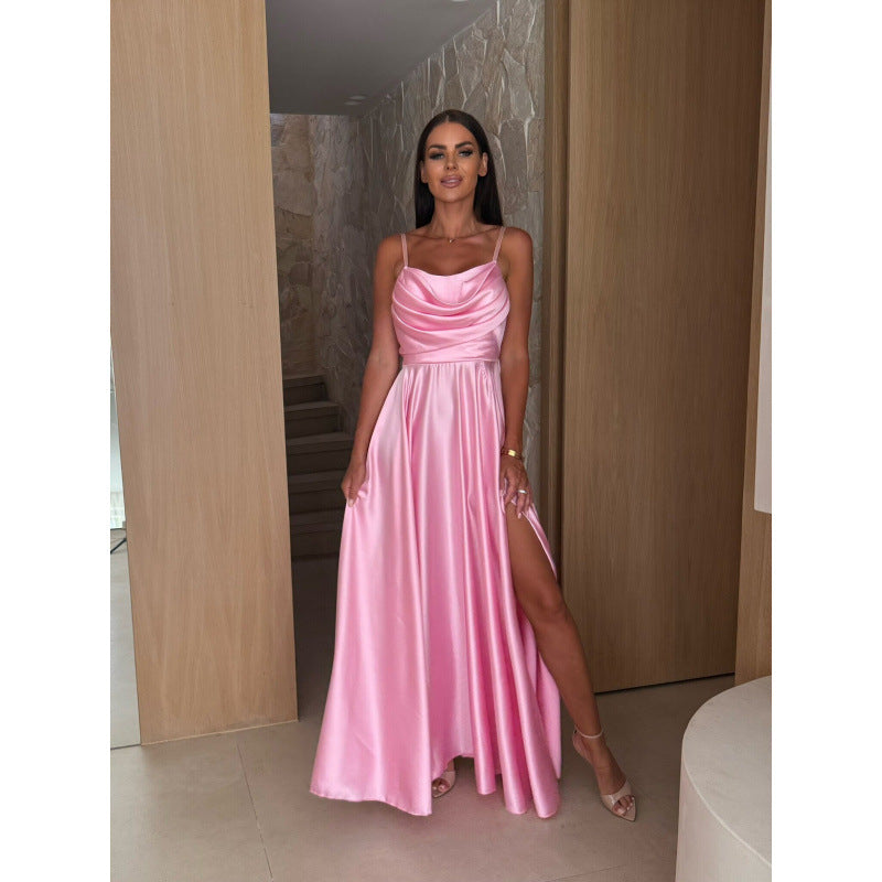 Femme Elegante Maxi Kjole med Sideslids Stilla 1750652987
