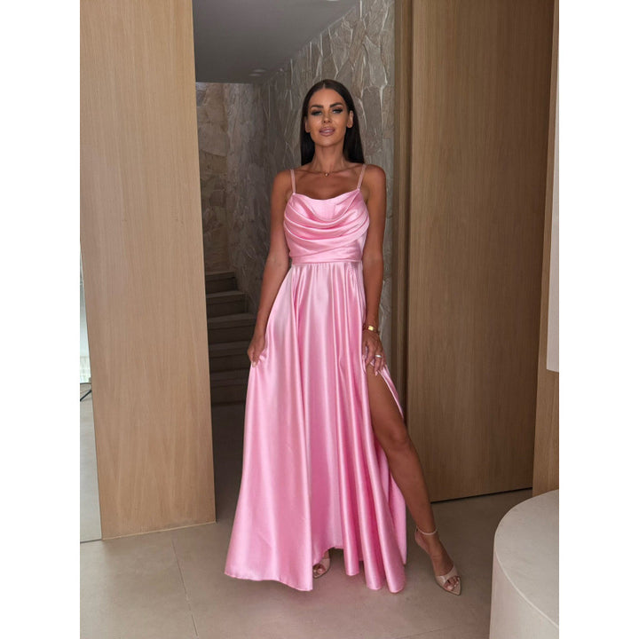 Femme Elegante Maxi Kjole med Sideslids Stilla 1750652987