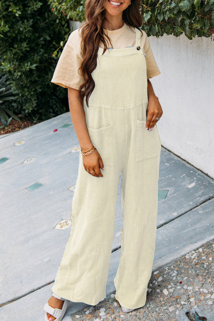 Dame Løst skåret Jumpsuit med praktiske lommer og knapbar dekor Stilla