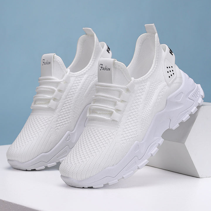 Dame Sporty fritidssneakers med åndbar netstruktur og dæmpende sål Stilla