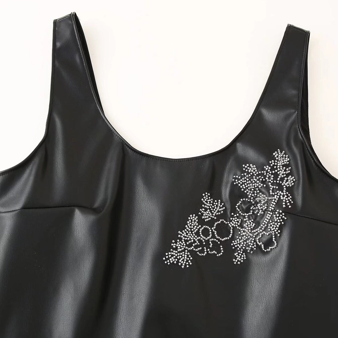 Femme Elegant Floral Broderet Tanktop Stilla