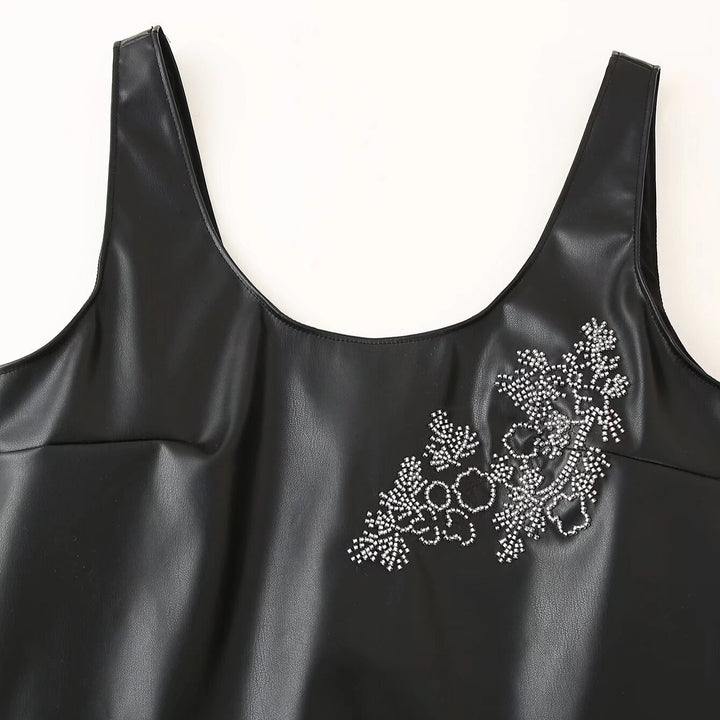 Femme Elegant Floral Broderet Tanktop Stilla