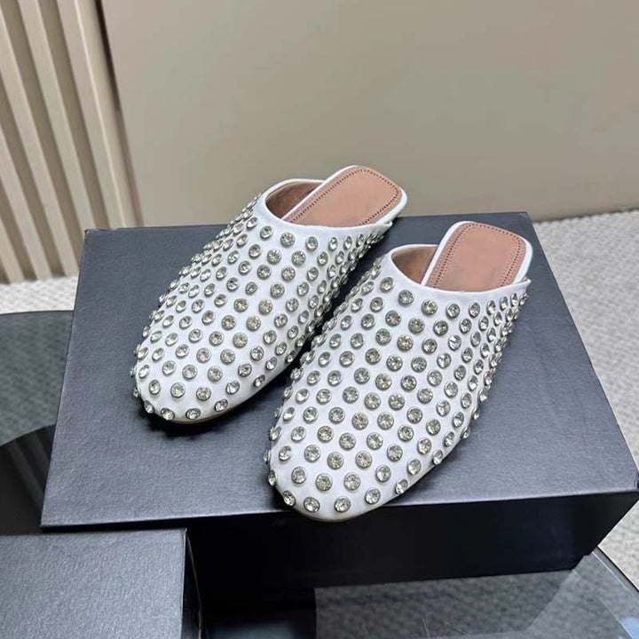 Femme Rhinestone-beslag Undervejs Mules Stilla