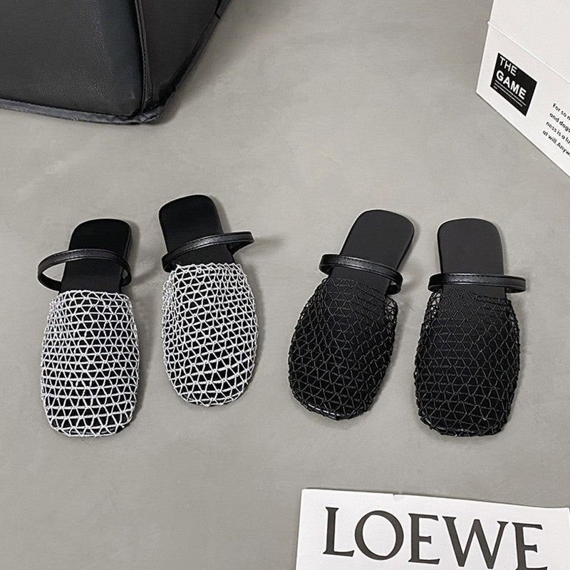 Dame Trendy Slippers med moderne netdesign og blødt fodbetræk Stilla