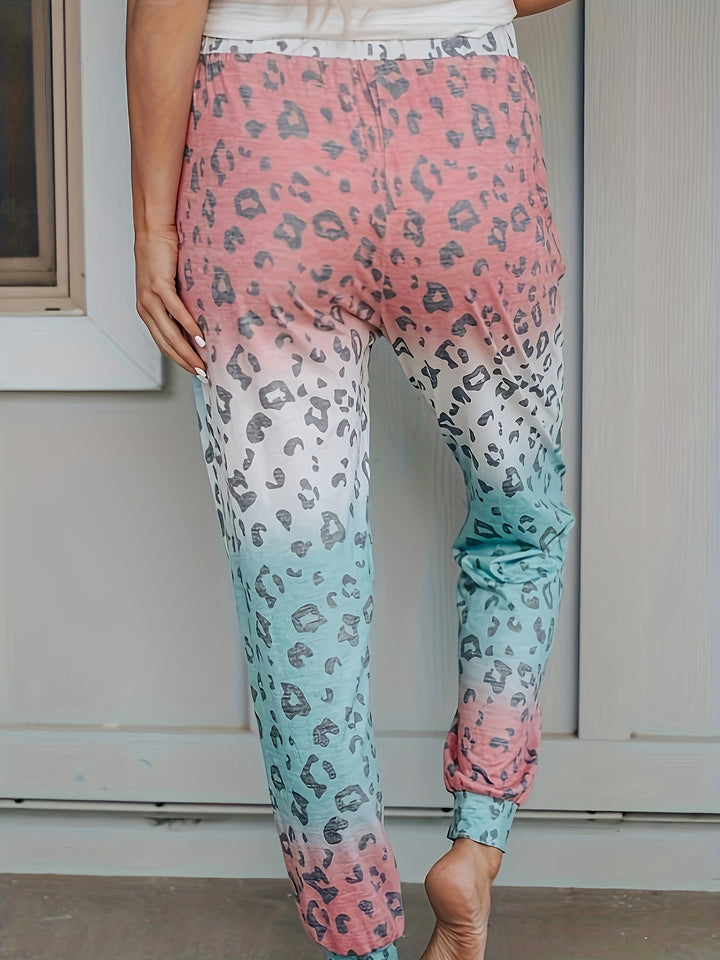 Dame behagelige fritidsshorts med leopardmønster Stilla
