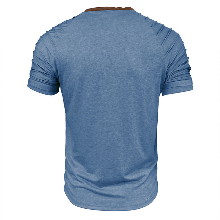 Herrer Poloshirt med quiltede ærmer og moderne knapdetaljer Stilla
