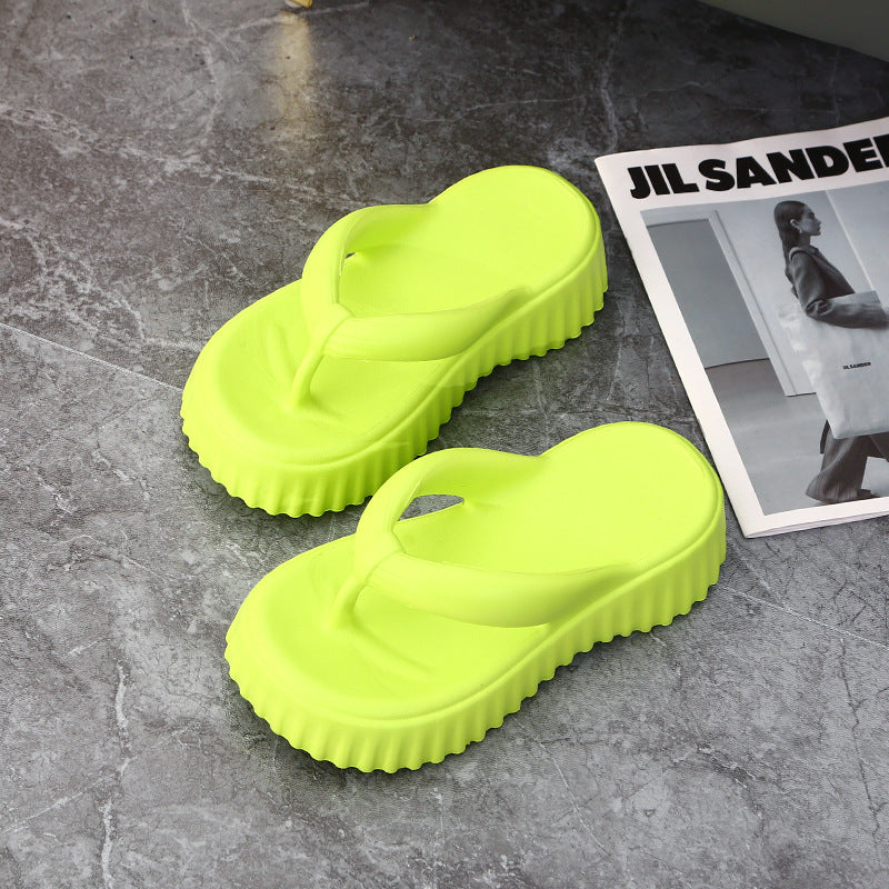 Dame Plattform Flip-Flops med skridsikker sål og ergonomisk design Stilla