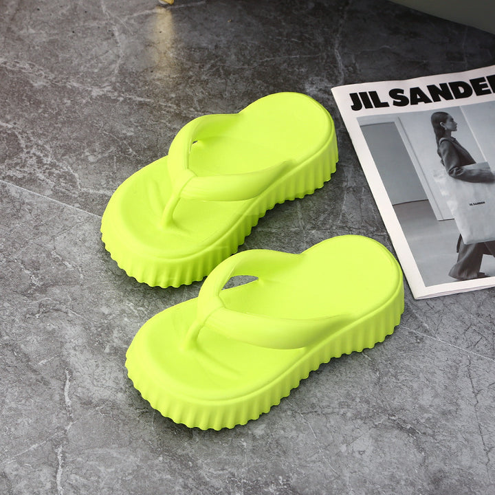 Dame Plattform Flip-Flops med skridsikker sål og ergonomisk design Stilla