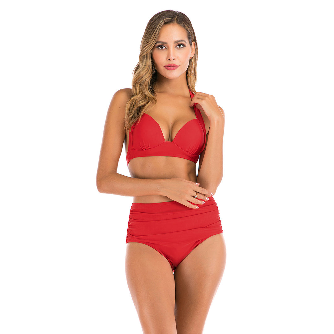 Dame Triangel-Bikini med elegant mønstermix Skovae