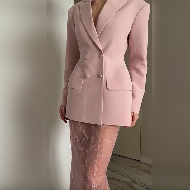 Femme Måltilpasset Dobbeltknap Blazer Stilla 1750151942