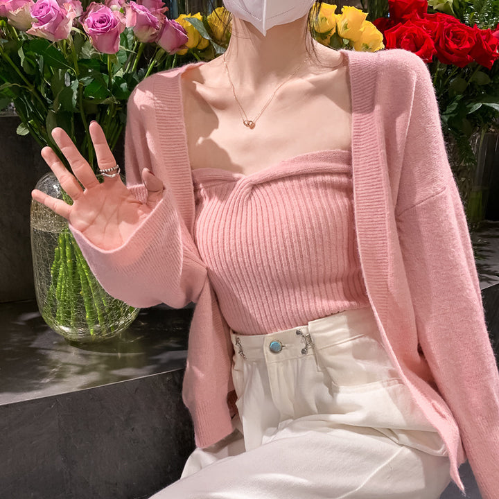 Femme Letvægts Åben Front Cardigan Stilla