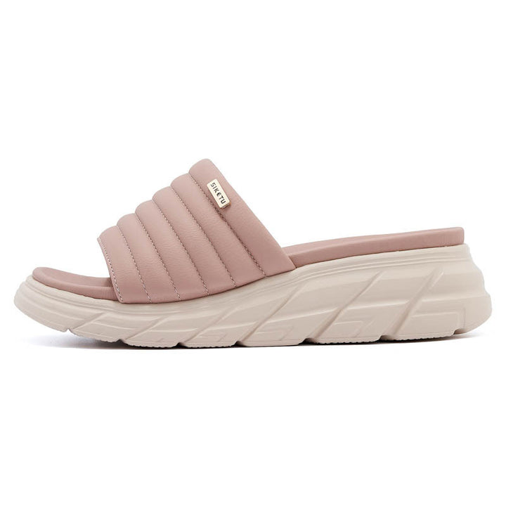 Dame komfort-sandaler med polstret sål og elastisk overmateriale Stilla