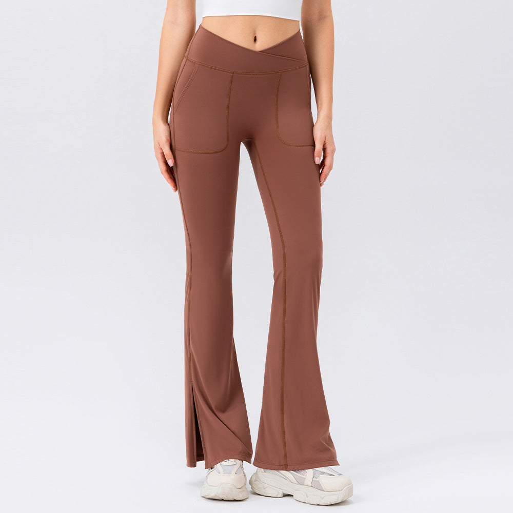Dame Sporty Flared Leggings med praktiske lommer og høj talje Stilla
