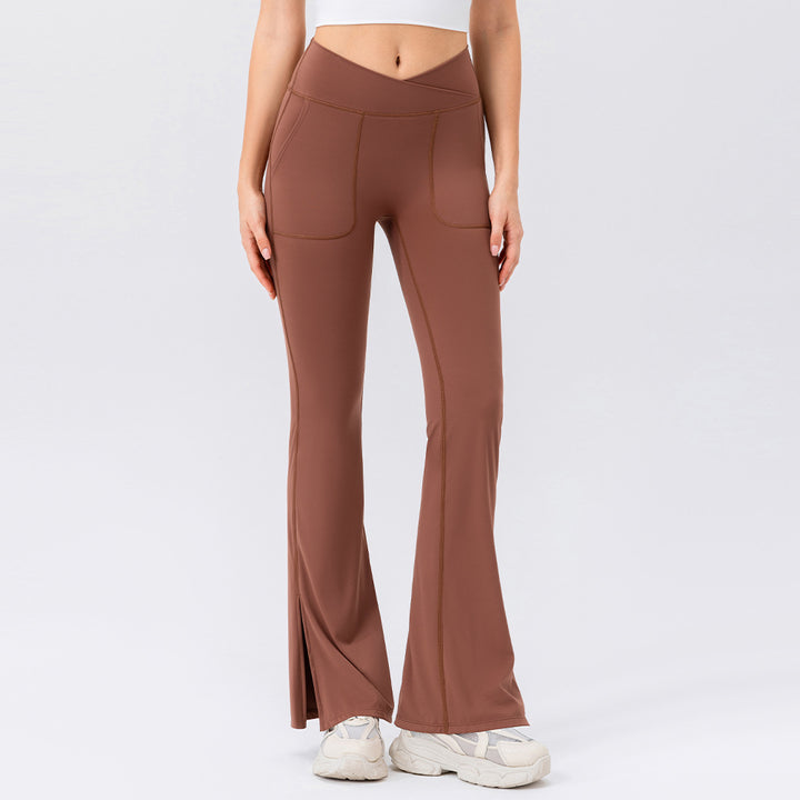 Dame Sporty Flared Leggings med praktiske lommer og høj talje Stilla