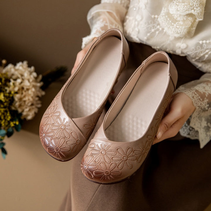 Dame Floral Bestickede Ballerinas Stilla