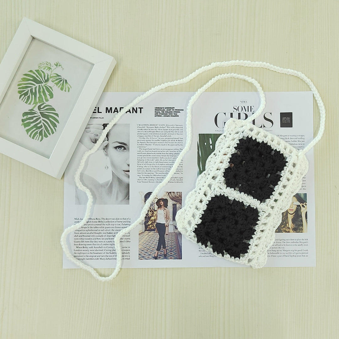 Dame hæklede håndtaske i den glade Granny-squares design Stilla