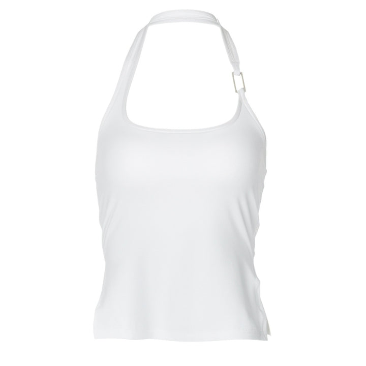 Dame Trendy Top med sidelommer og elegante stropper Stilla