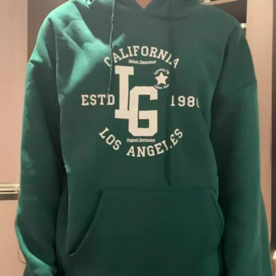 Kvinders hoodie med sporty California tryk Skovae