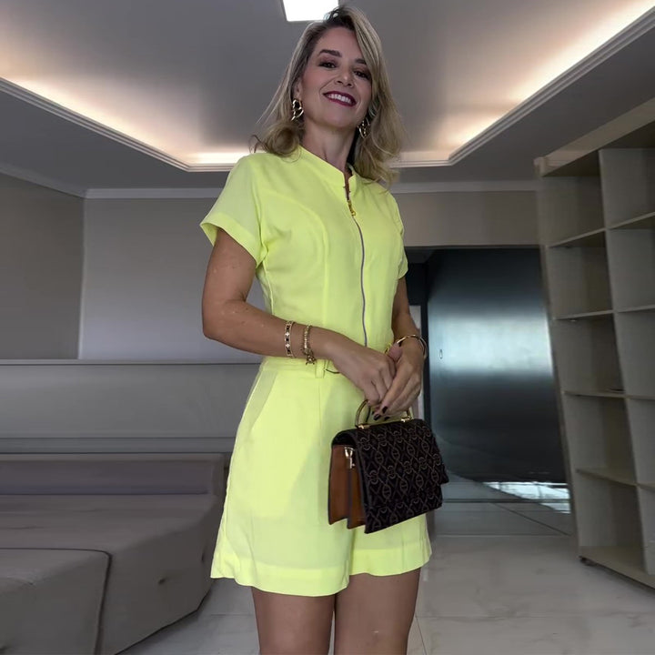 Kvindernes jumpsuit med en skræddersyet pasform og elegant lynlås Skovae