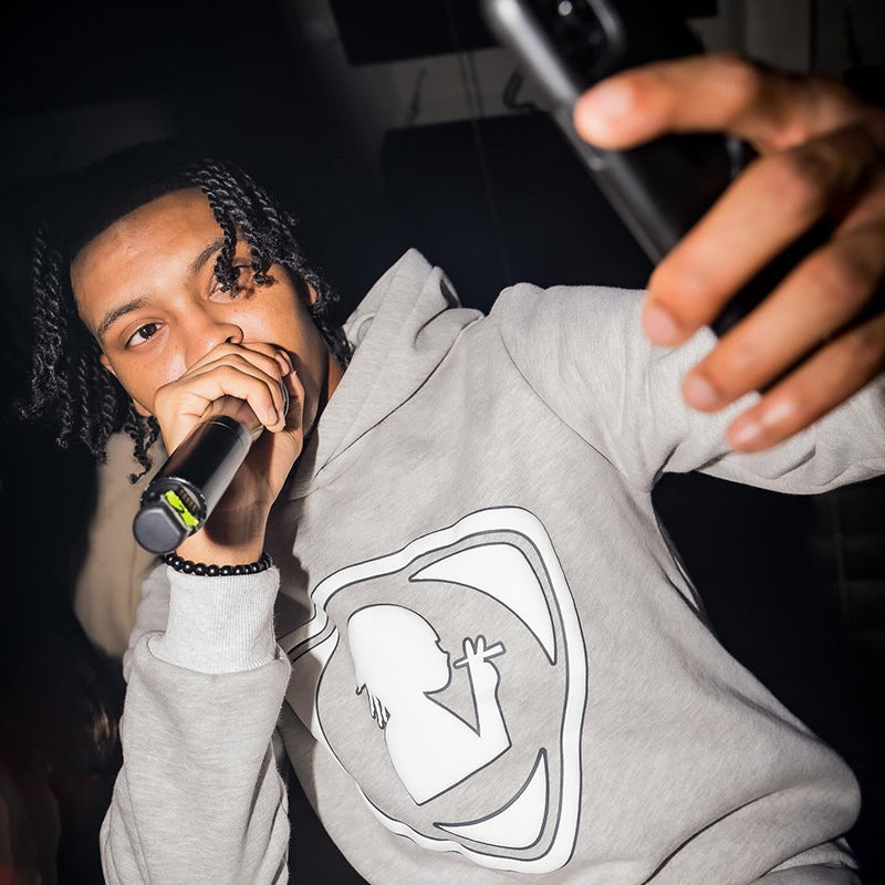Hoodie til mænd med reflekterende logo Skovae