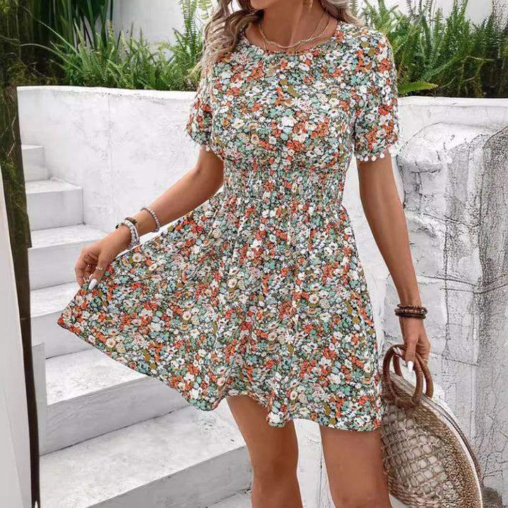 Femme Floral Print Smocked Sundress Stilla