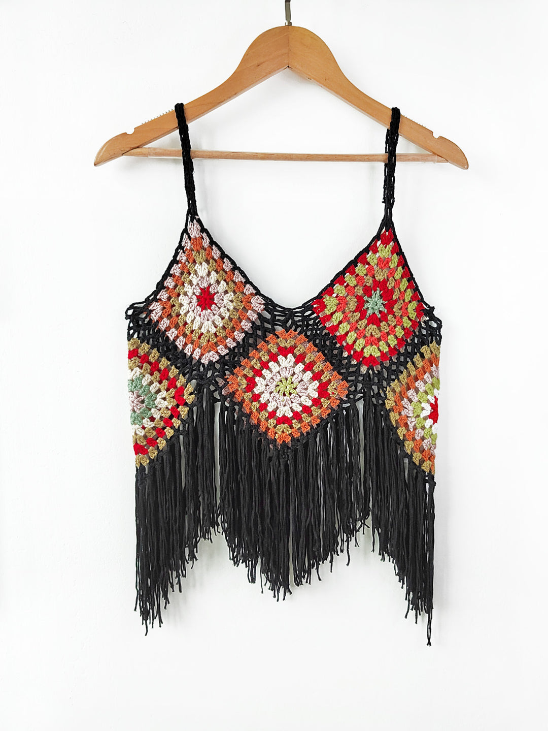 Dame Hækle-fringe Crop Top Stilla