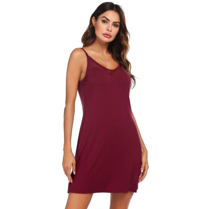 Stilla | Silky Mesh Splicing Camisole Nattkjole
