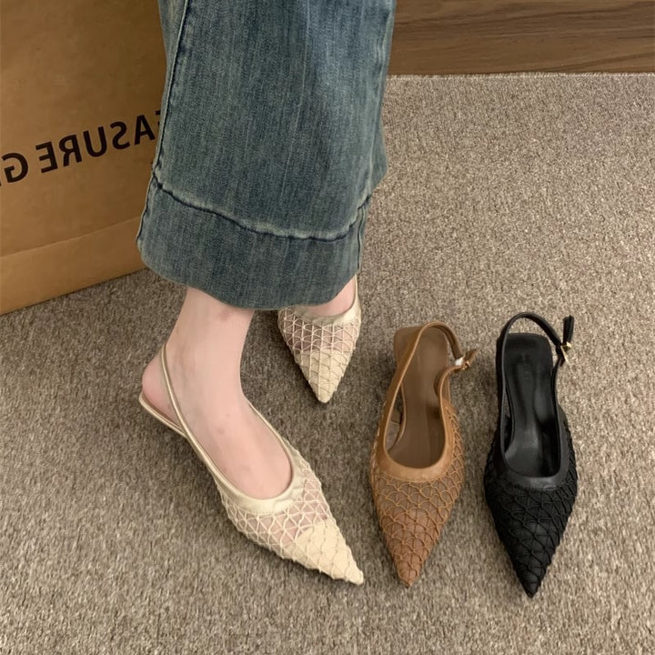 Dame Elegant Slingback Spidsede Balletsko Stilla