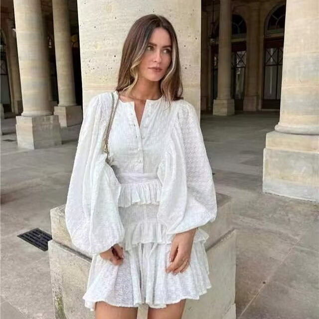 Femme Lag Ruffle Kjole Stilla