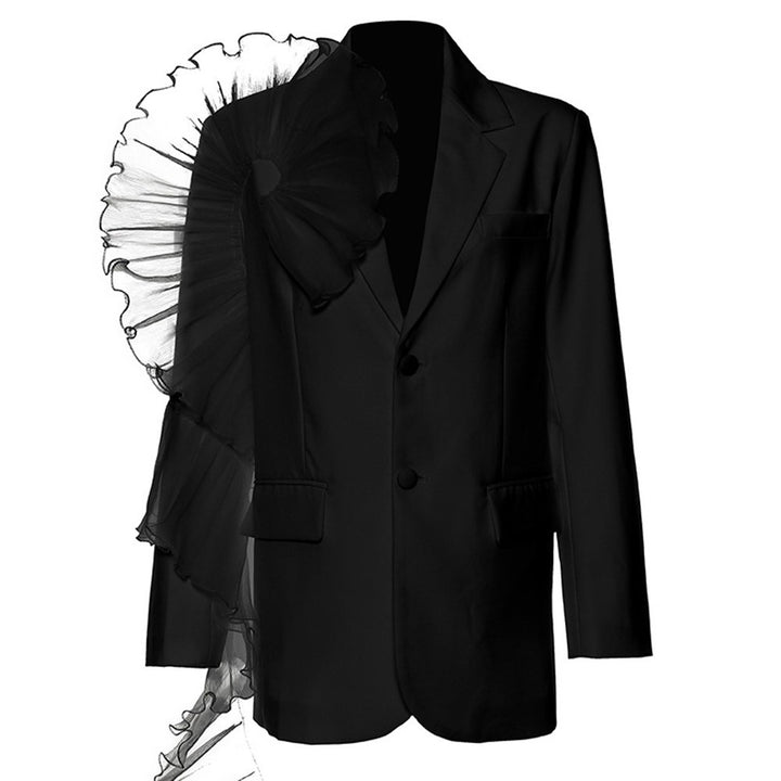 Dame blazer med voluminøse tyl-detaljer Stilla