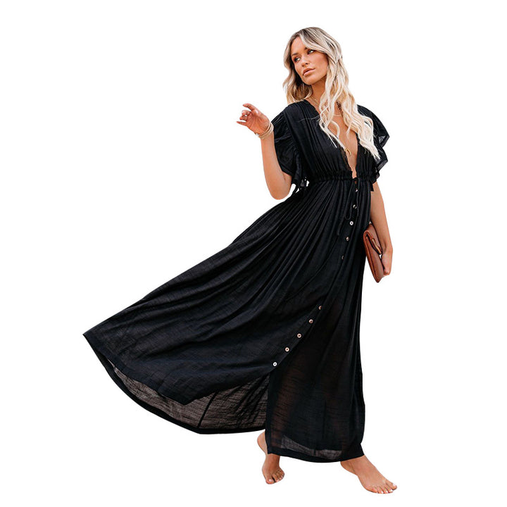 Dame Flydende Boheme Knap-maxi Kjole Stilla