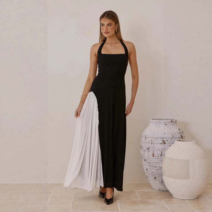 Kvinders aftenkjole med asymmetrisk snit og elegante accenter Stilla