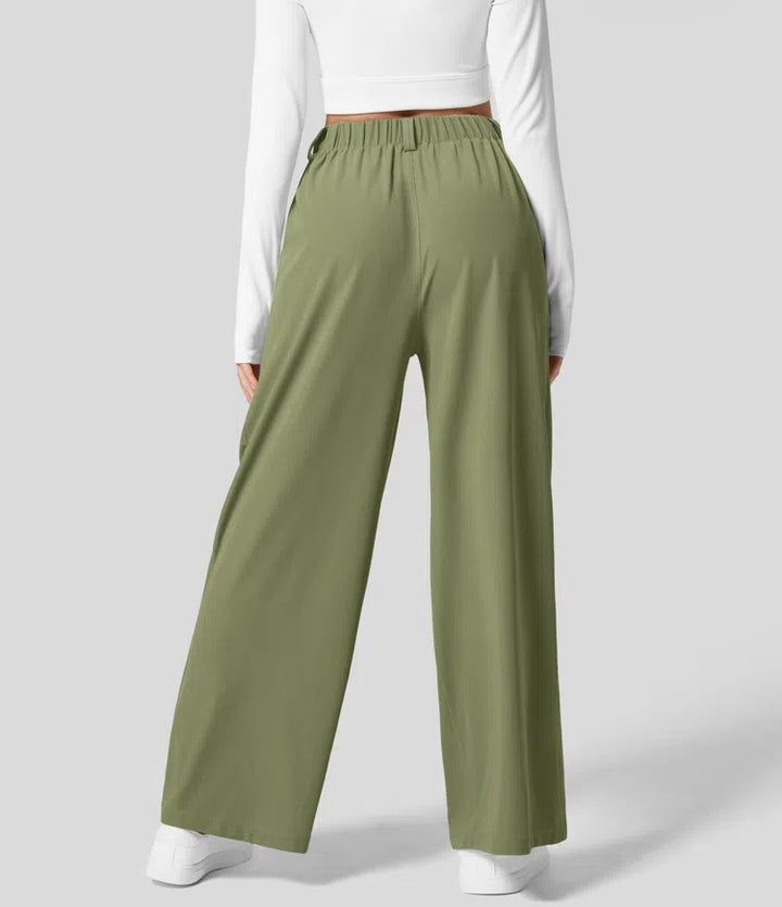 Dame Bredskårede Culotte-bukser med elastisk talje Stilla