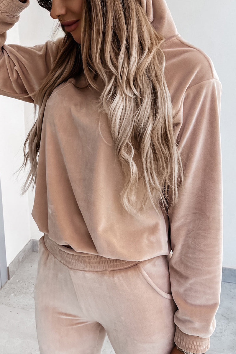 Stilla | Velvet Cozy Hættepullover Jogger Bukser
