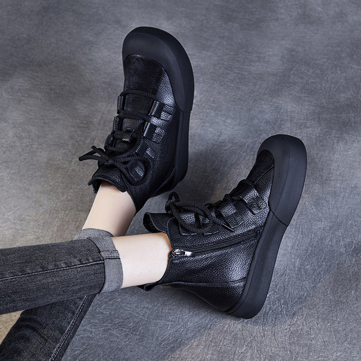 Kvinder Casual High-Top Sneakers med Rem-Detail Stilla