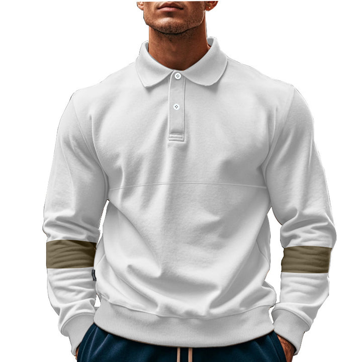 Herrer moderigtig sweater med stilige kontrastelementer Stilla