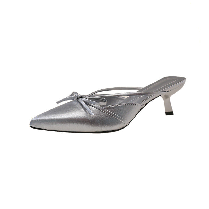 Dame spidse slingback mules med sløjfeaccent Stilla