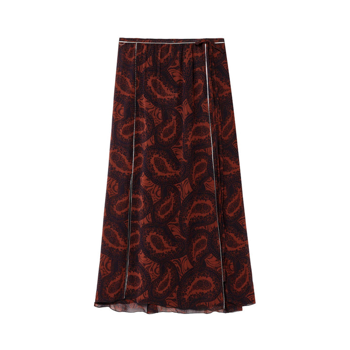 Femme Maxi-nederdel med elegant paisley-trykt Stilla