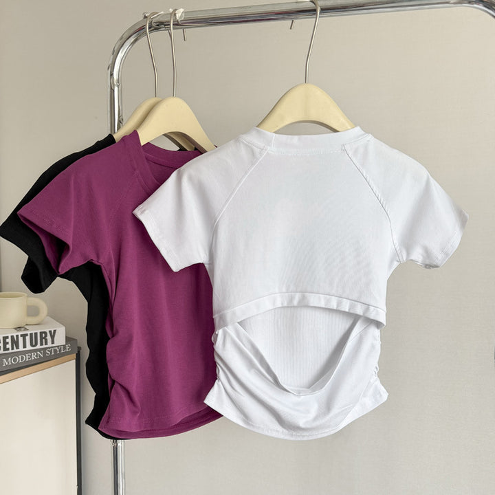 Femme Split-Back Fritid T-Shirt Stilla
