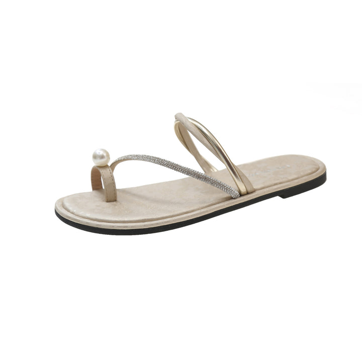 Dame Elegante Perle-Dekoreret Rutsjesandaler Stilla