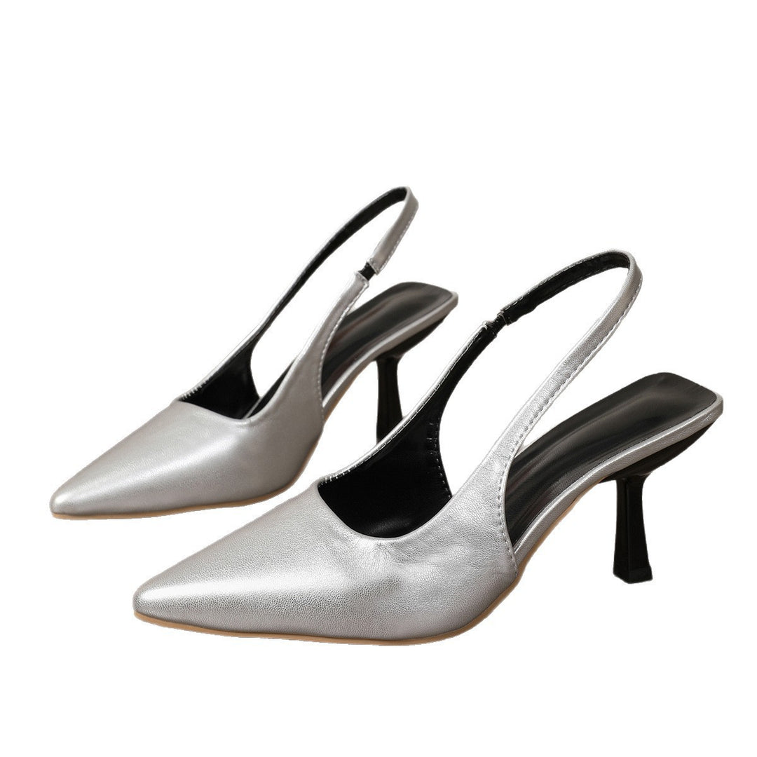 Dame Elegante Slingback Pumps med spids tåområde og moderne hældesign Stilla