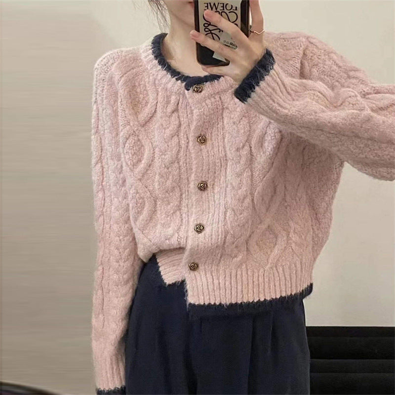 Femme Kabelstrik Knap-Cardigan Stilla