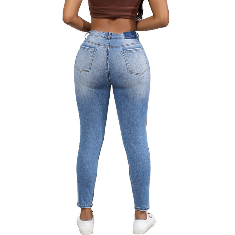 Dame Skinny Jeans med modehuller Stilla