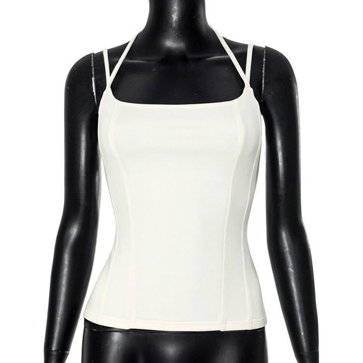 Dame tanktop med elegant rygudskæring og tætsiddende pasform Skovae