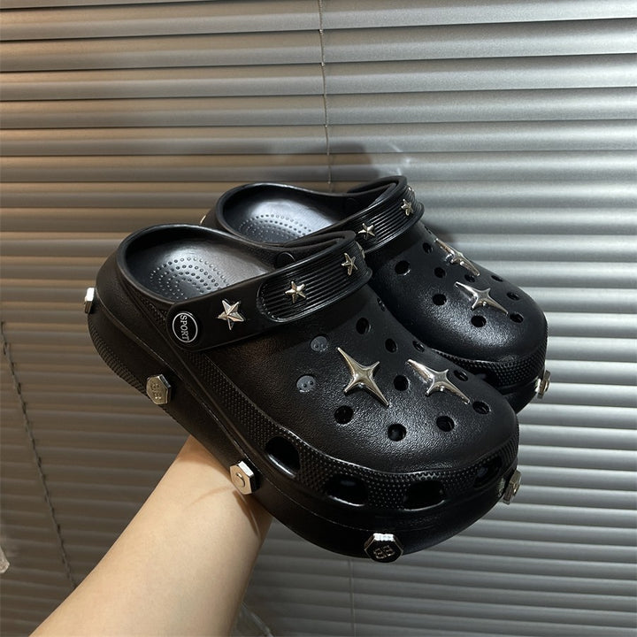 Dame Mode Clogs med trendy stjerne accenter og komfortabel sål Stilla