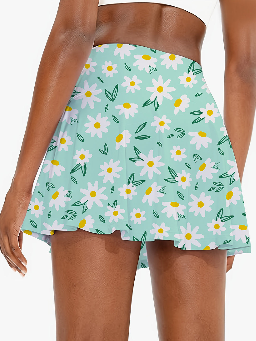 Femme Flydende Floral Skater Nederdel Stilla