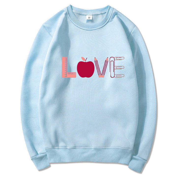 Kvinders sweatshirt med kreativ kærlighedsmotiv Stilla